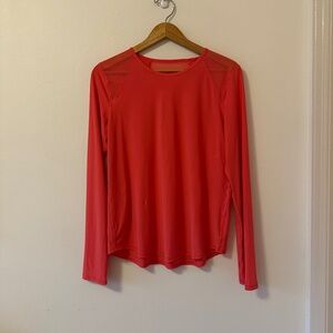 Lululemon Coral Long Sleeve Tech Mesh T-Shirt